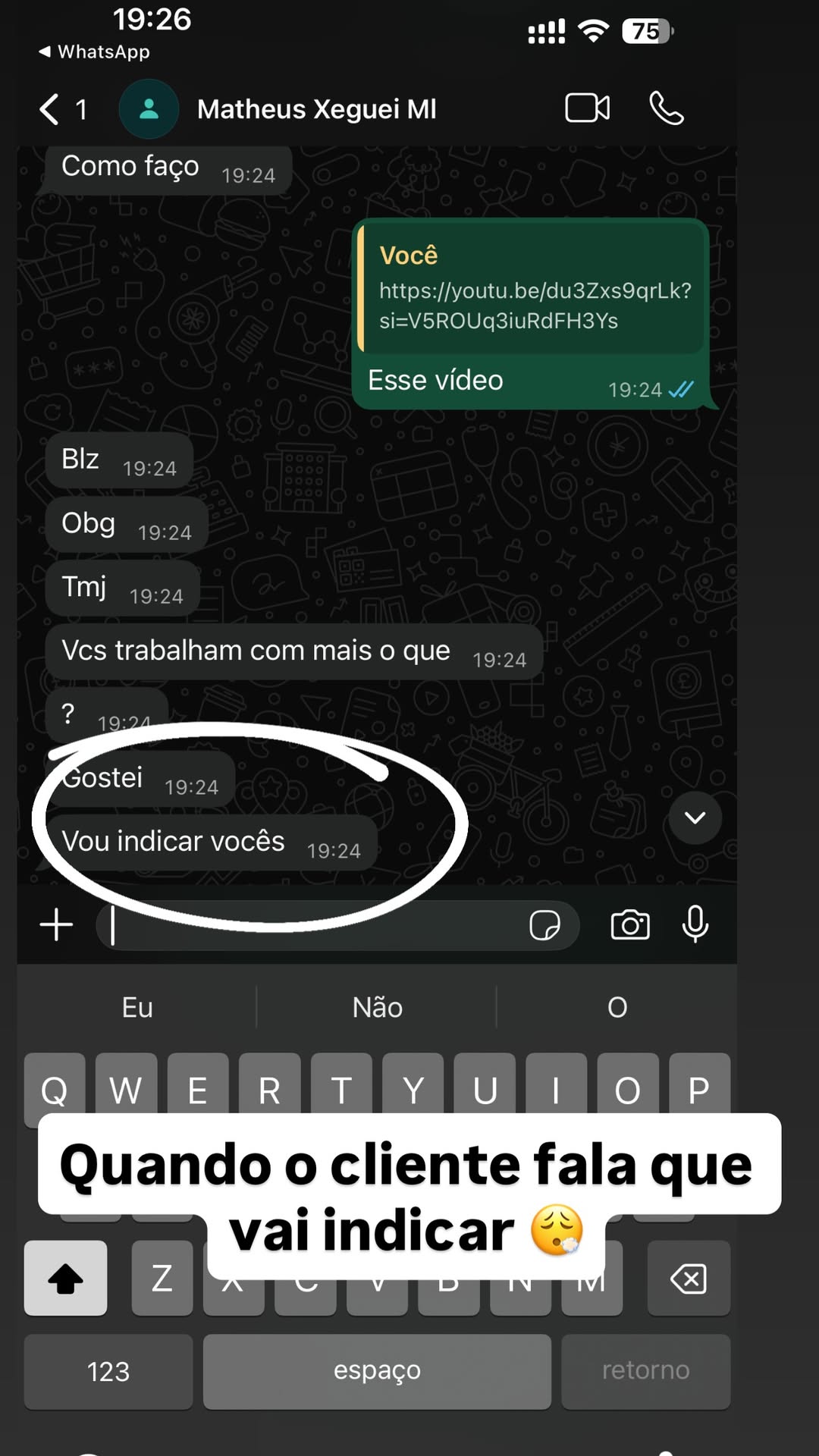 Depoimento de cliente Xeguei 5