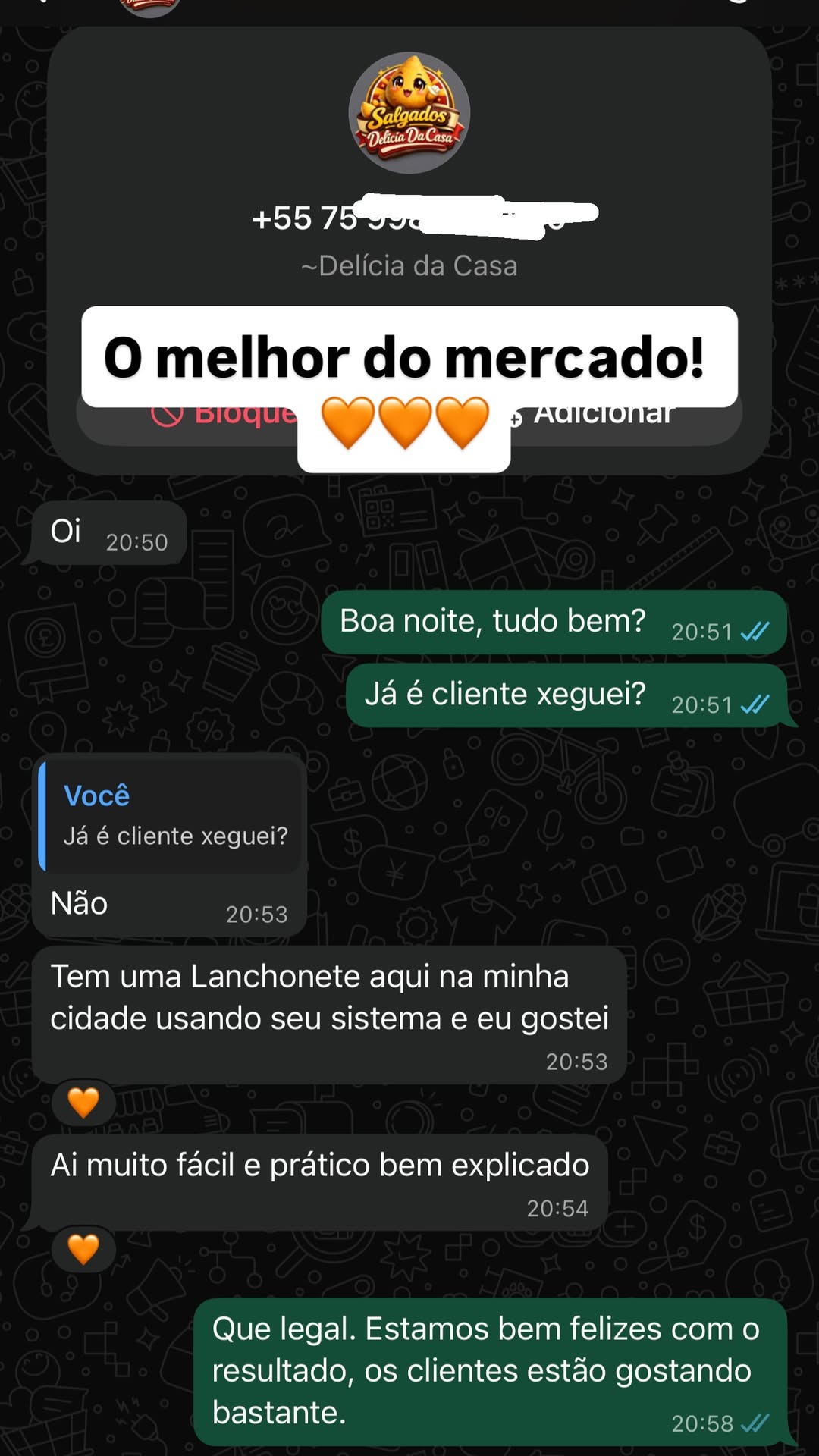 Depoimento de cliente Xeguei 7